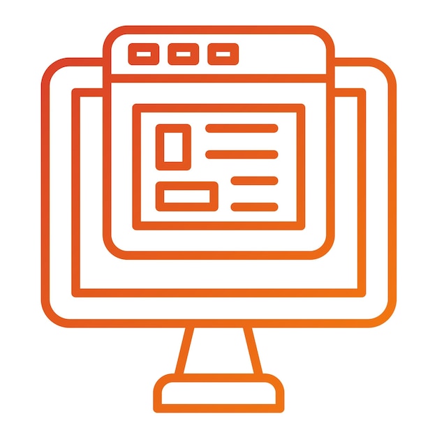 Vectorontwerp Website Icon Style