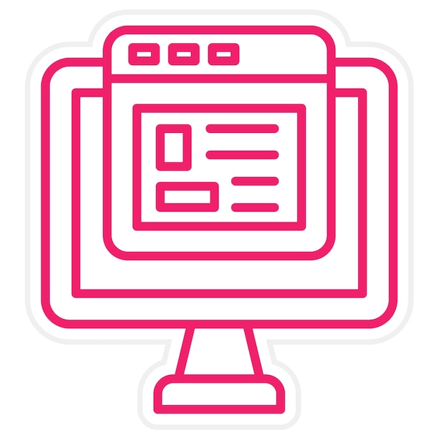 Vectorontwerp Website Icon Style