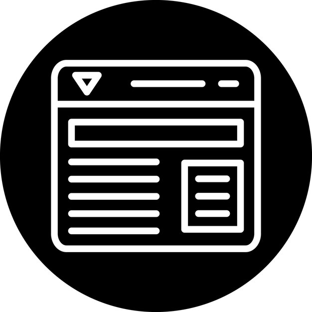 Vectorontwerp Website Layout Icon Style