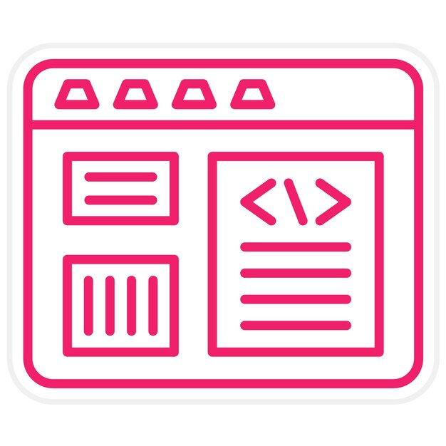 Vectorontwerp Website Layout Icon Style