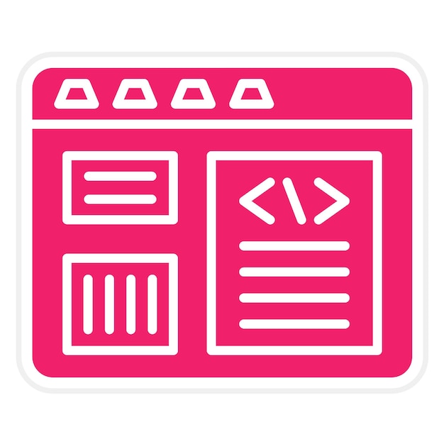 Vectorontwerp Website Layout Icon Style
