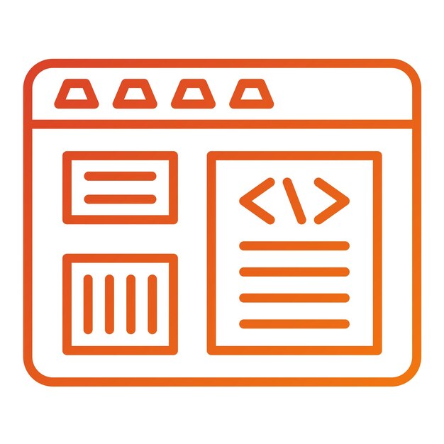 Vectorontwerp Website Layout Icon Style