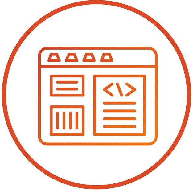 Vectorontwerp Website Layout Icon Style