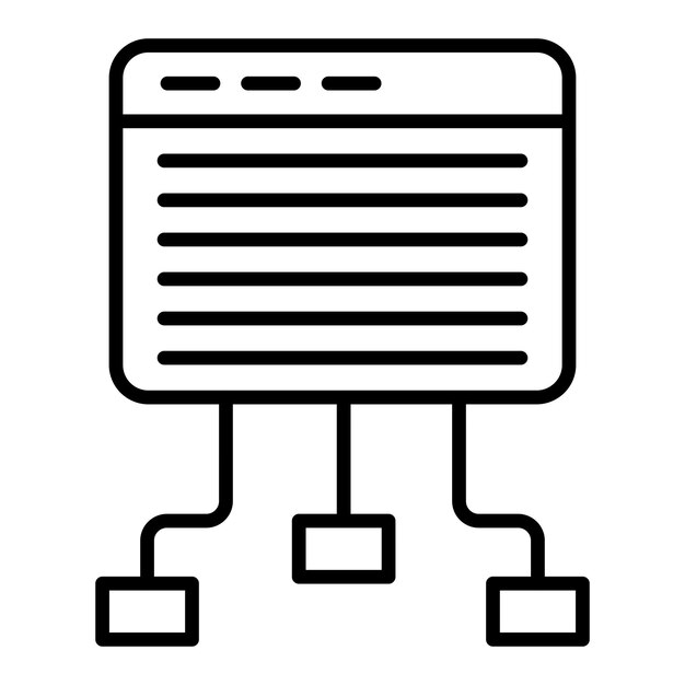 Vectorontwerp Website structuur Icon stijl
