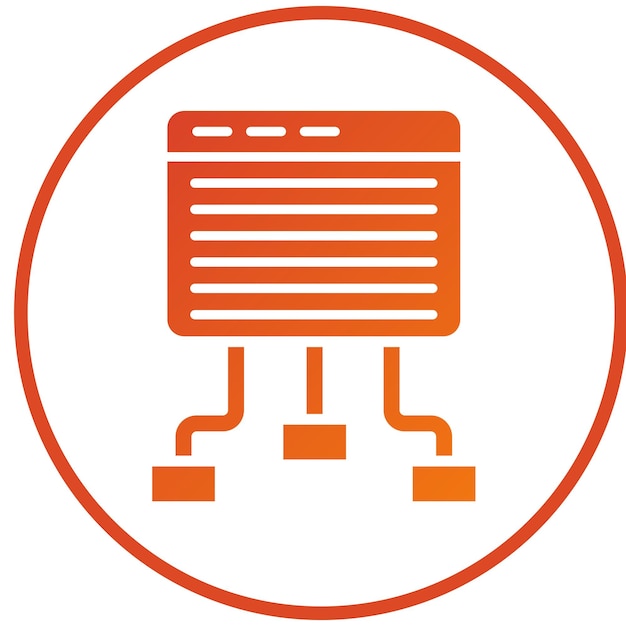 Vectorontwerp Website structuur Icon stijl