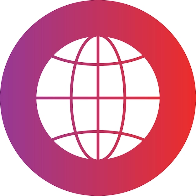 Vectorontwerp Wereldbol Icon Stijl