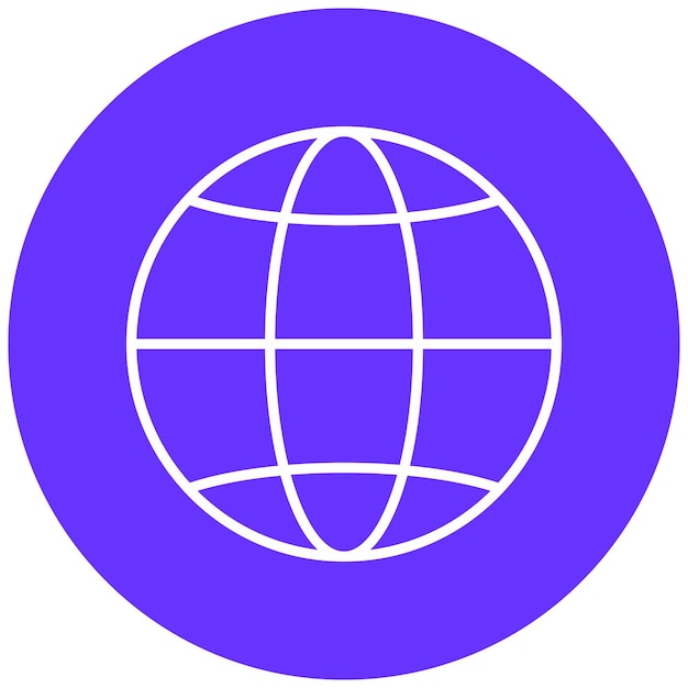 Vectorontwerp Wereldbol Icon Stijl