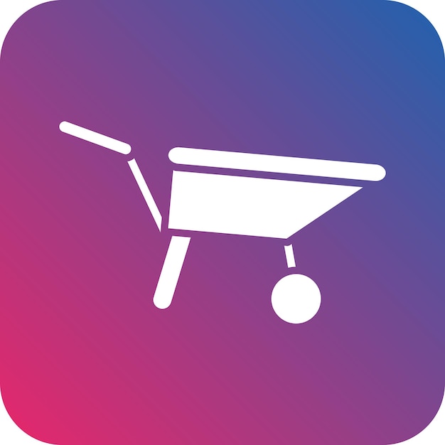 Vectorontwerp Wheelbarrow Icon Style