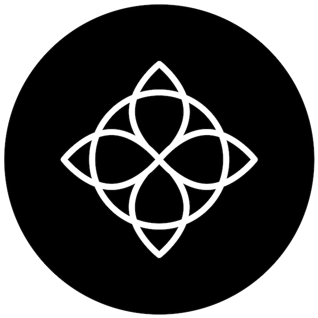 Vectorontwerp Wiccan Symbolen Icon Stijl