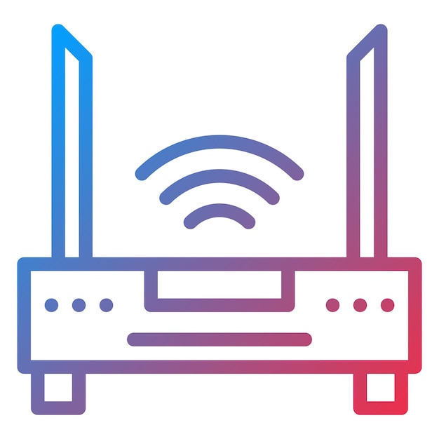 Vectorontwerp Wifi Router Icon Style