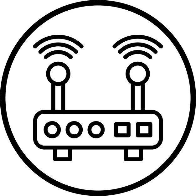 Vectorontwerp Wifi Router Icon Style