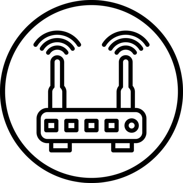 Vectorontwerp Wifi Router Icon Style