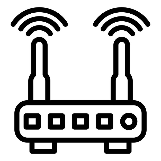 Vectorontwerp Wifi Router Icon Style