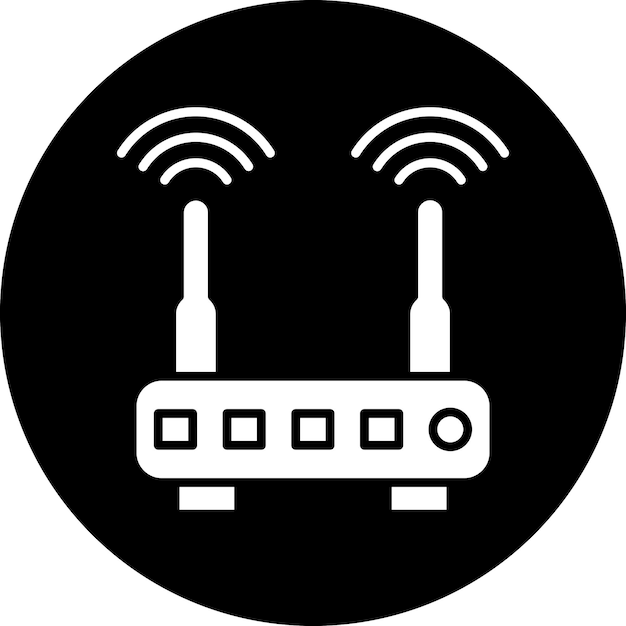Vectorontwerp Wifi Router Icon Style