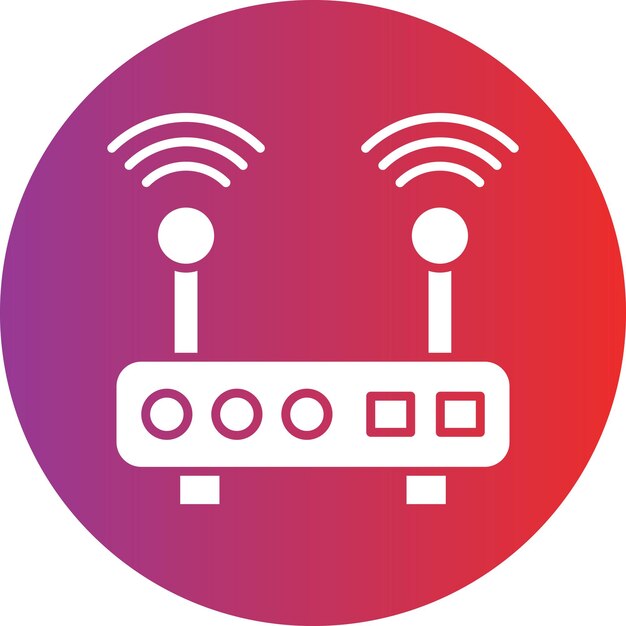 Vectorontwerp Wifi Router Icon Style