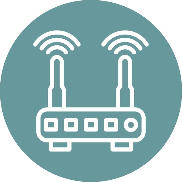 Vectorontwerp Wifi Router Icon Style