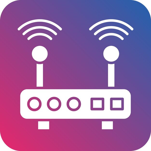 Vectorontwerp Wifi Router Icon Style