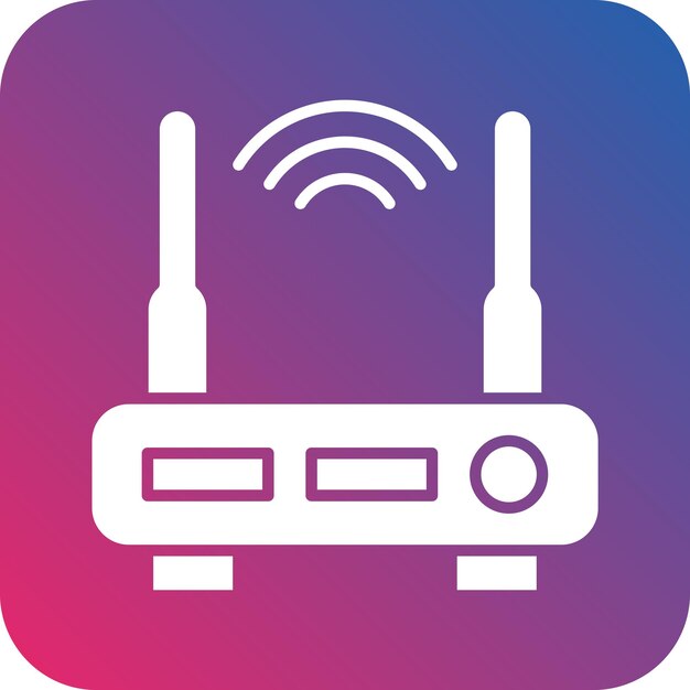 Vectorontwerp Wifi Router Icon Style