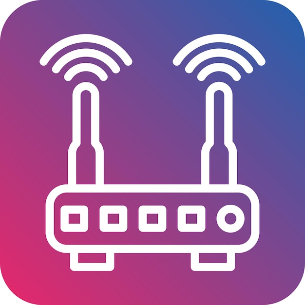 Vector vectorontwerp wifi router icon style