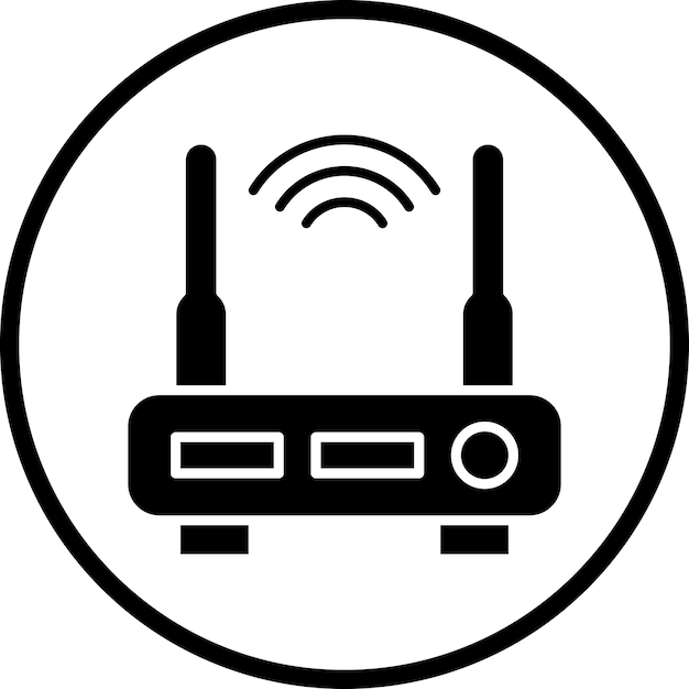 Vectorontwerp Wifi Router Icon Style
