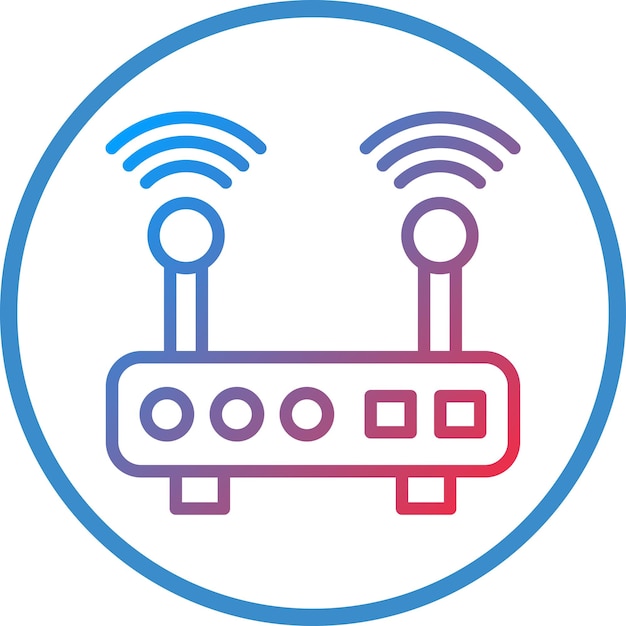 Vectorontwerp Wifi Router Icon Style