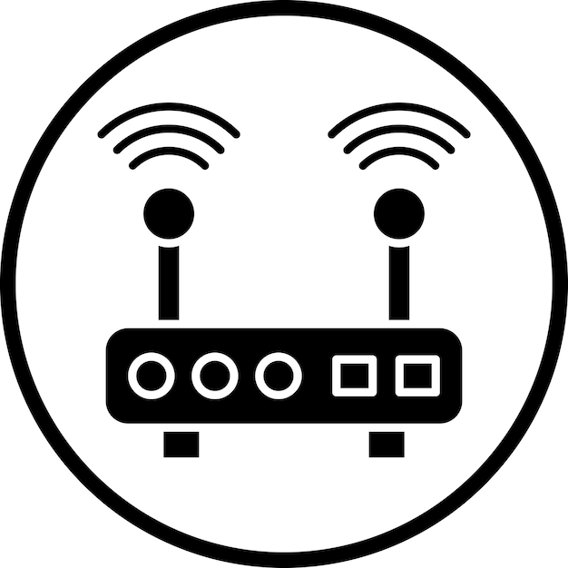 Vectorontwerp Wifi Router Icon Style