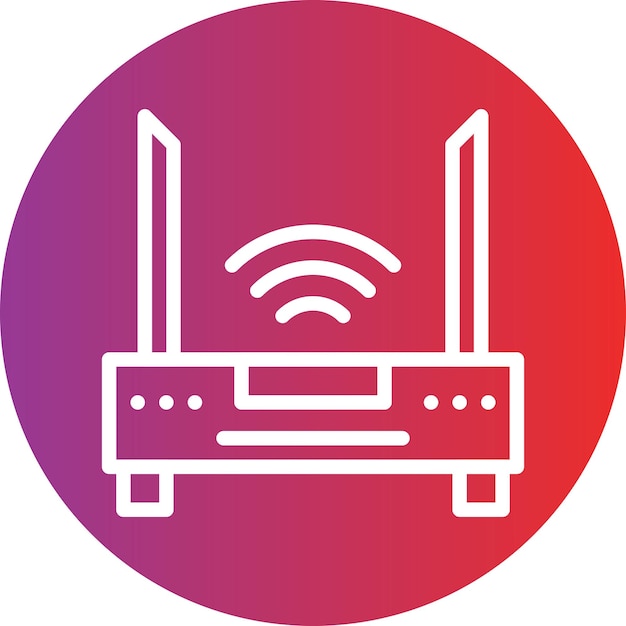 Vectorontwerp Wifi Router Icon Style