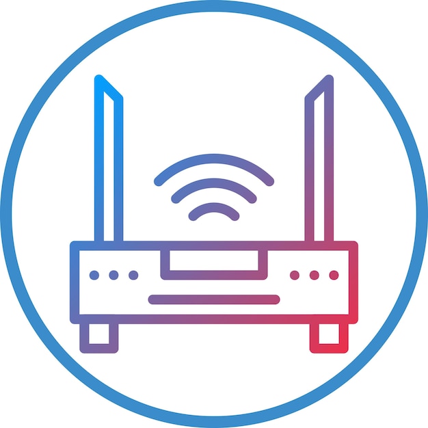 Vectorontwerp Wifi Router Icon Style