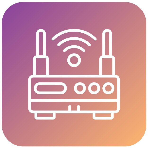 Vectorontwerp Wifi Router Icon Style