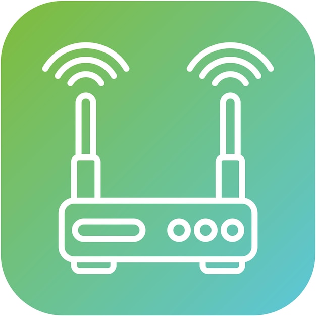 Vectorontwerp Wifi Router Icon Style