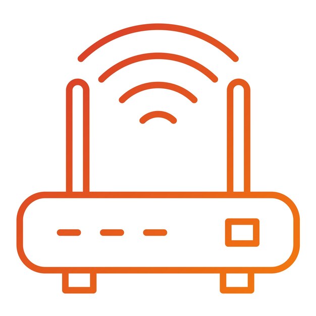 Vectorontwerp Wifi Router Icon Style