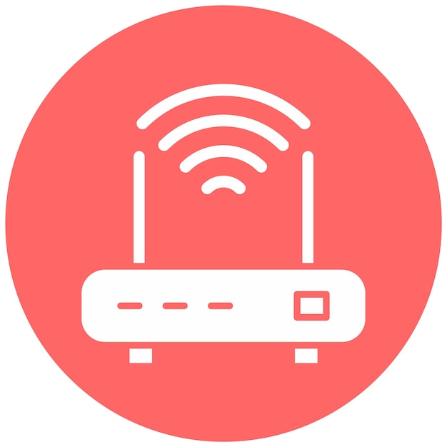 Vectorontwerp Wifi Router Icon Style