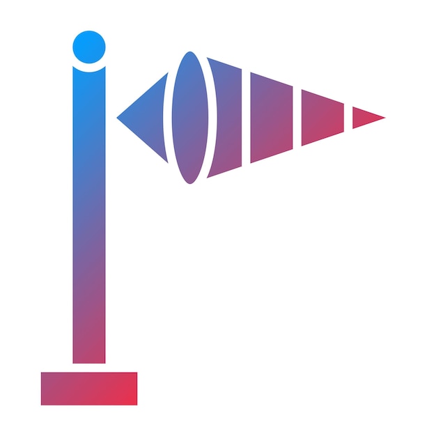 Vectorontwerp Windsock Icon Stijl