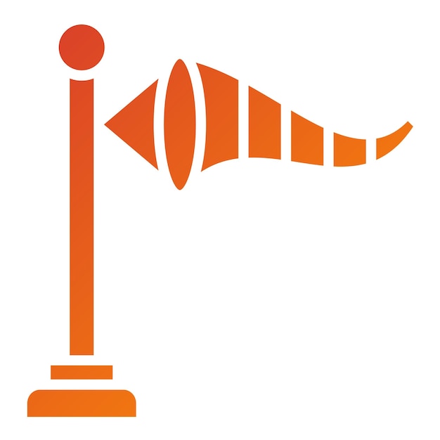 Vectorontwerp Windsock Icon Stijl