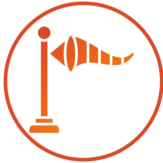 Vectorontwerp Windsock Icon Stijl