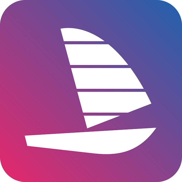 Vectorontwerp Windsurf Icon Style