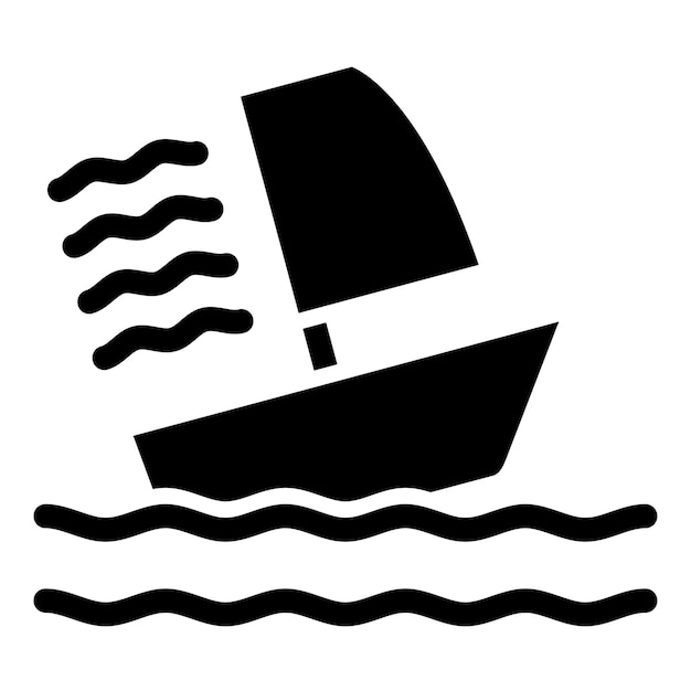 Vectorontwerp Windsurf Icon Style