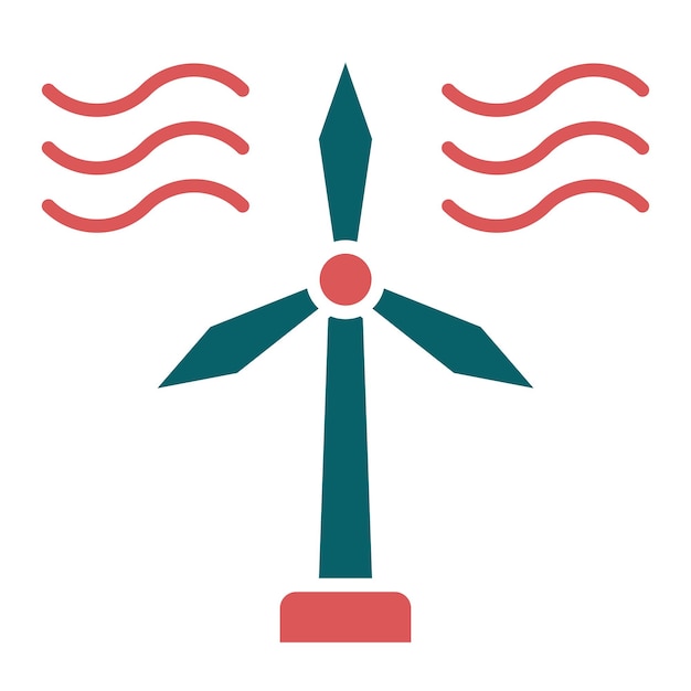 Vector vectorontwerp windturbine icon style