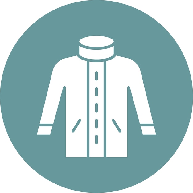 Vectorontwerp Winterjas Icon Stijl