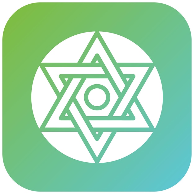 Vectorontwerp Witchcraft Circle Icon Style