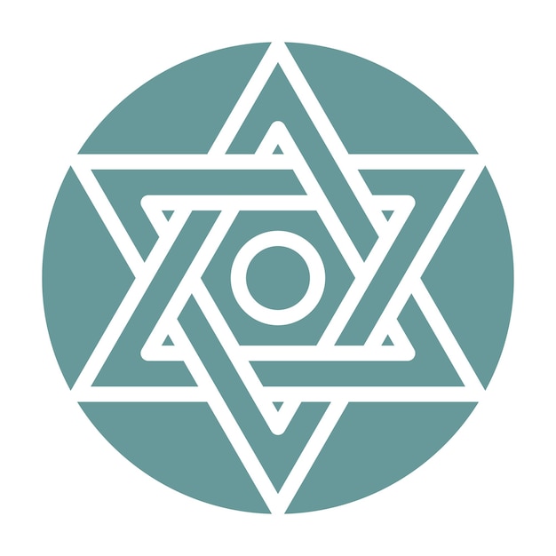 Vectorontwerp Witchcraft Circle Icon Style