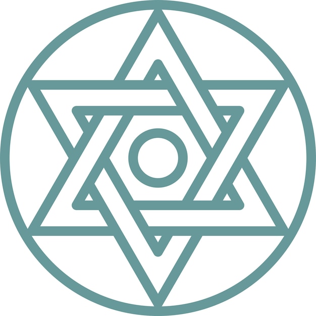 Vectorontwerp Witchcraft Circle Icon Style