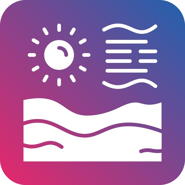 Vectorontwerp Woestijn Hot Weather Icon Style