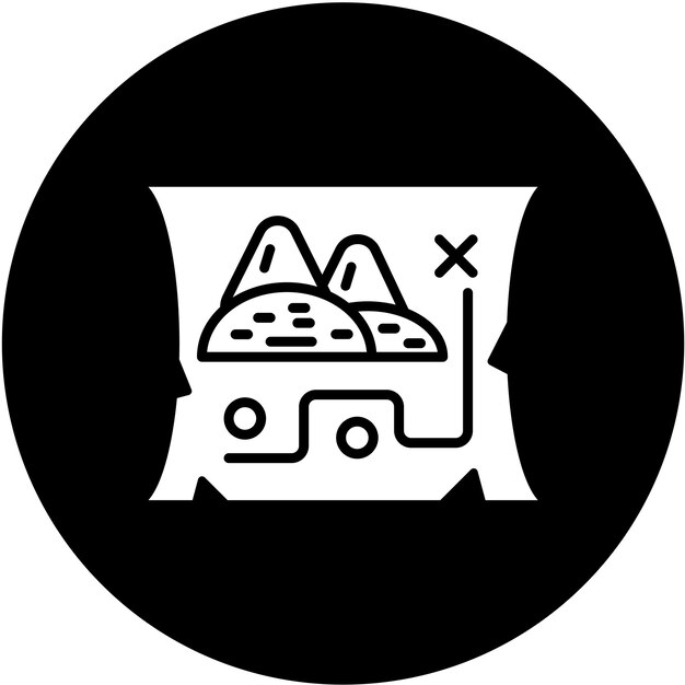 Vector vectorontwerp woestijnkaart icon style