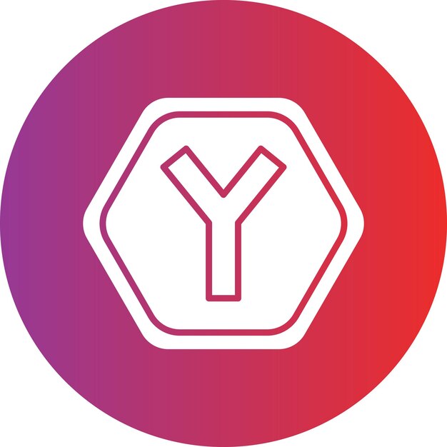 Vectorontwerp Y Intersectie Icon Stijl