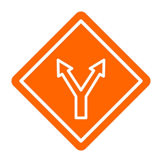 Vectorontwerp Y Intersectie Icon Stijl