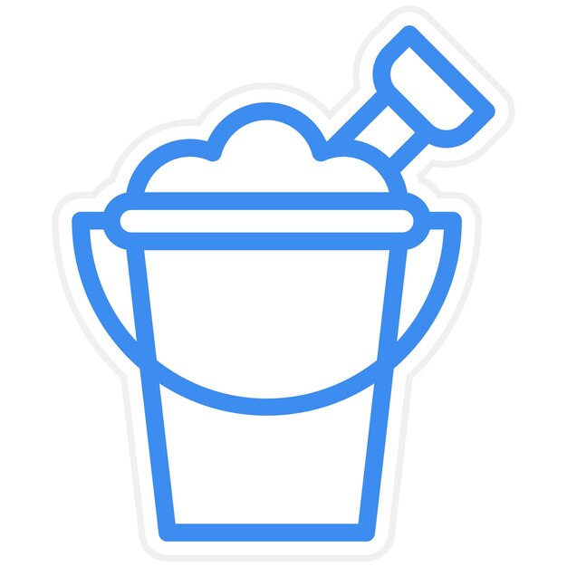 Vectorontwerp Zandbak Icon Stijl