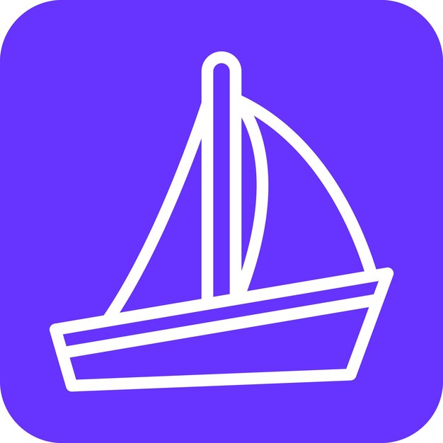 Vectorontwerp Zeilboot Icon Style