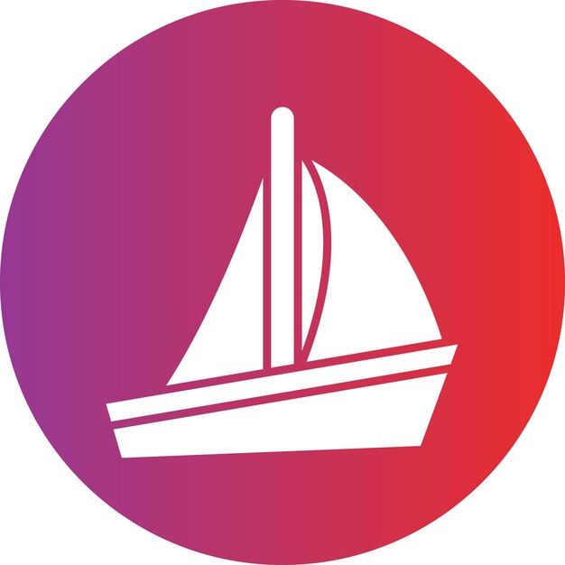 Vectorontwerp Zeilboot Icon Style