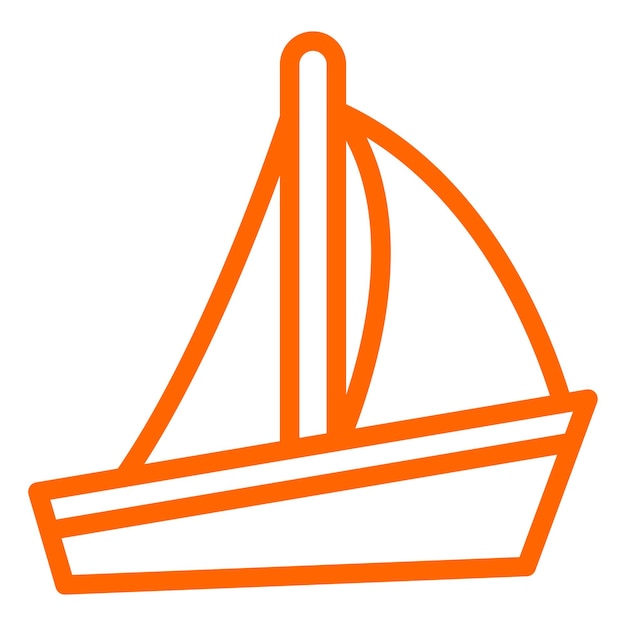 Vectorontwerp Zeilboot Icon Style